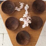 Set of teak cups