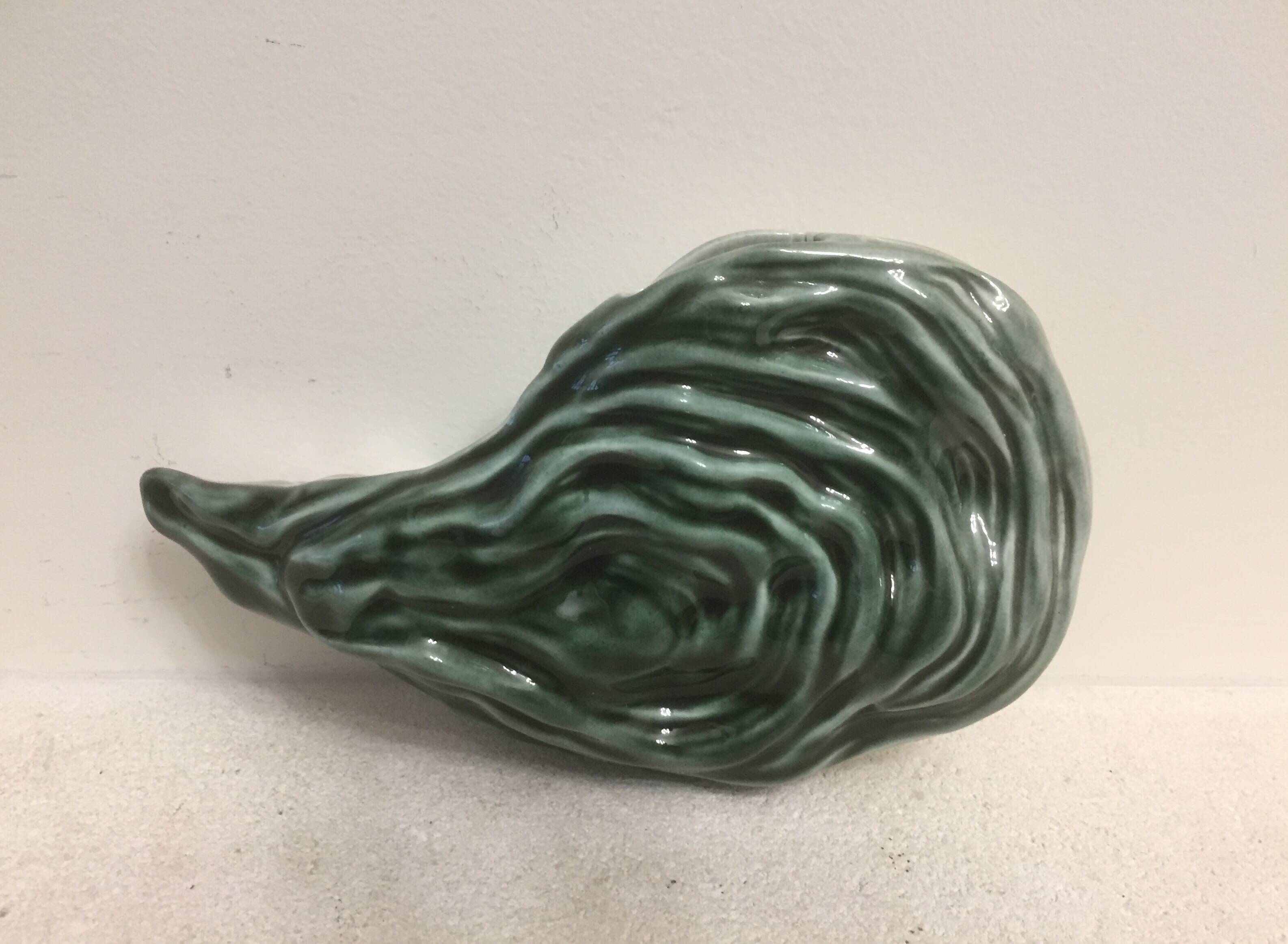 Holder for 12 oyster forks - slip - ceramic - vintage