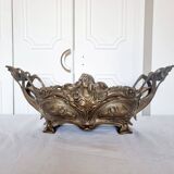 French Art Nouveau bronze planter decorated with a female mermaid