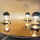 Vintage Pop Art Space Age Bronze mirrored Wall Lamp, Eglo, Germany, 1980s