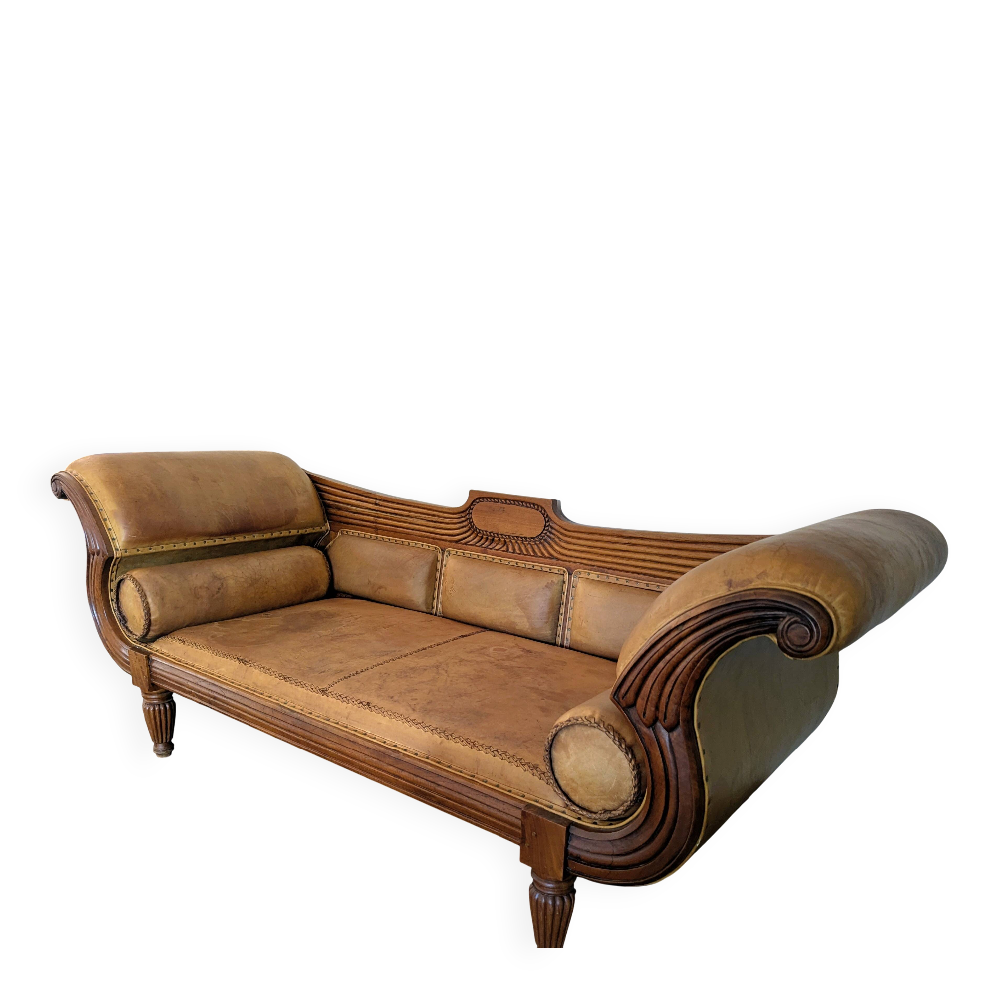 Colonial style leather meridian Bali