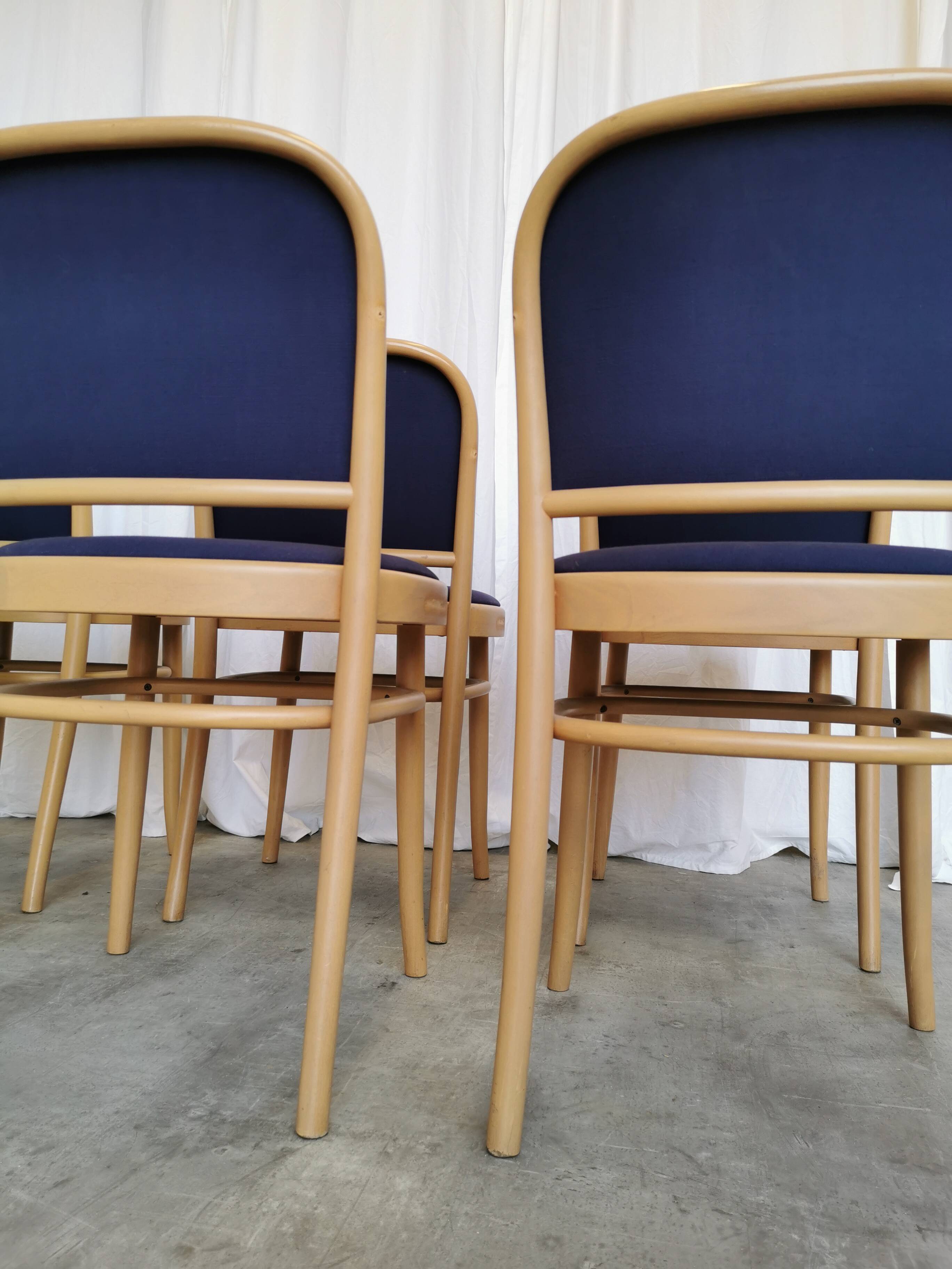 Vintage Bentwood Dining Chairs - Set of 6 - Joseph Hoffmann Thonet Design