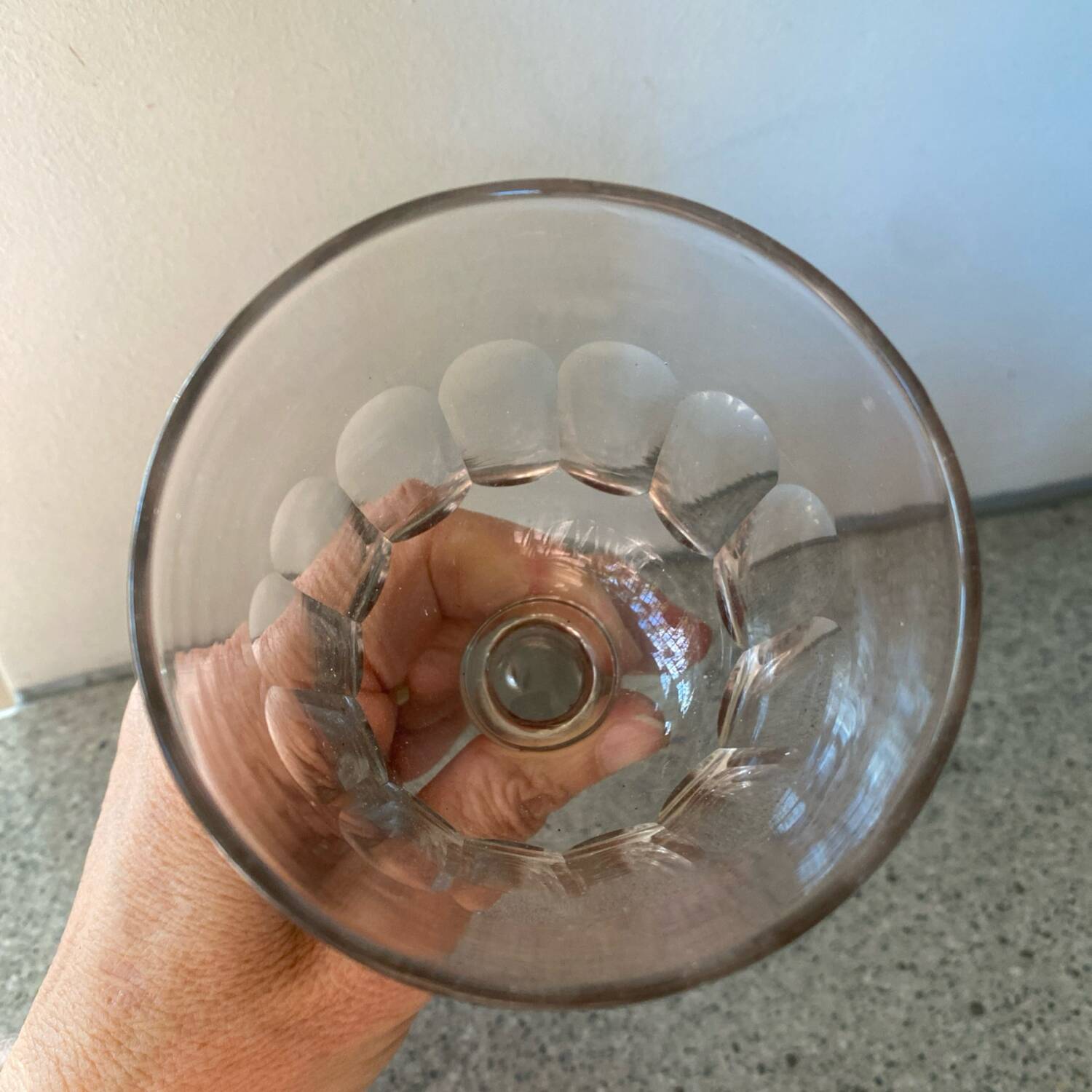 1 verre à pied eau ou vin rouge modèle Medicis XIXe s