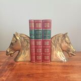 Pair of Vintage Brass Horse Bookends