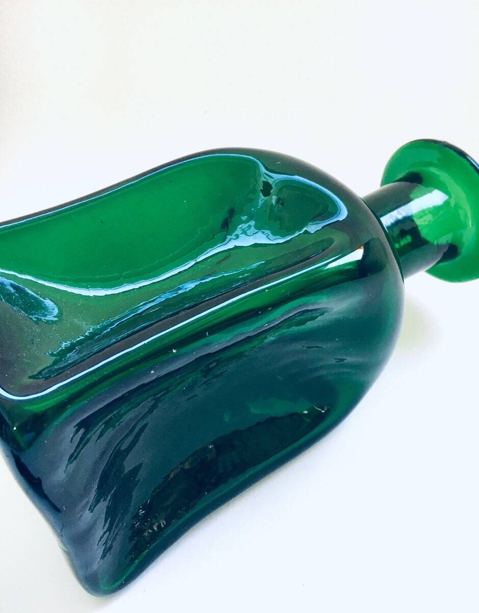 Vintage French Art Glass Decanter Bottle, 1950s