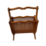 Magazine holder wooden and cannage