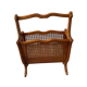 Porte revue en bois et cannage