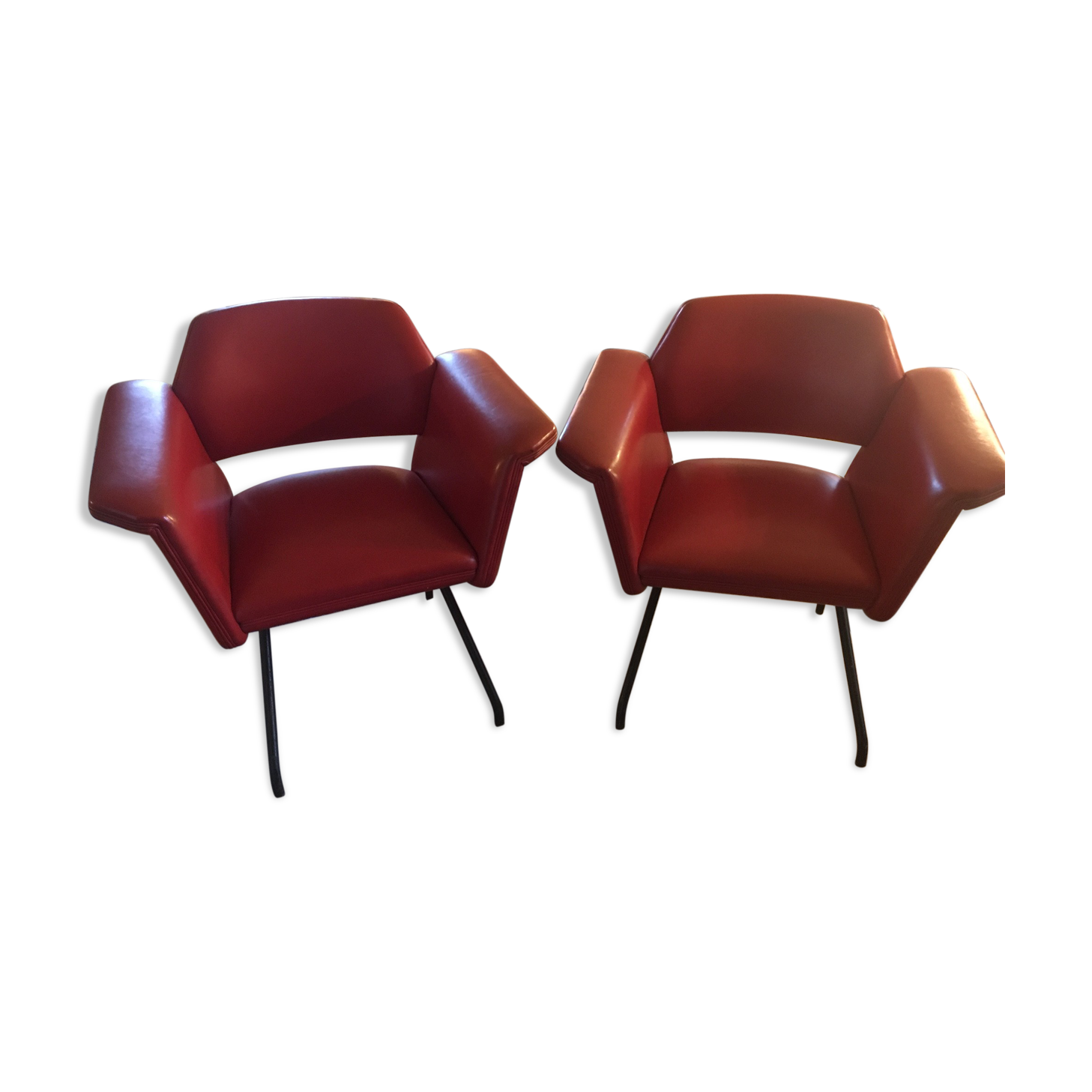 Armchairs by Joseph Andre Motte, Steiner, 1958