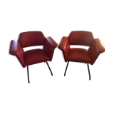 Armchairs by Joseph Andre Motte, Steiner, 1958