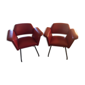 Armchairs by Joseph Andre Motte, Steiner, 1958