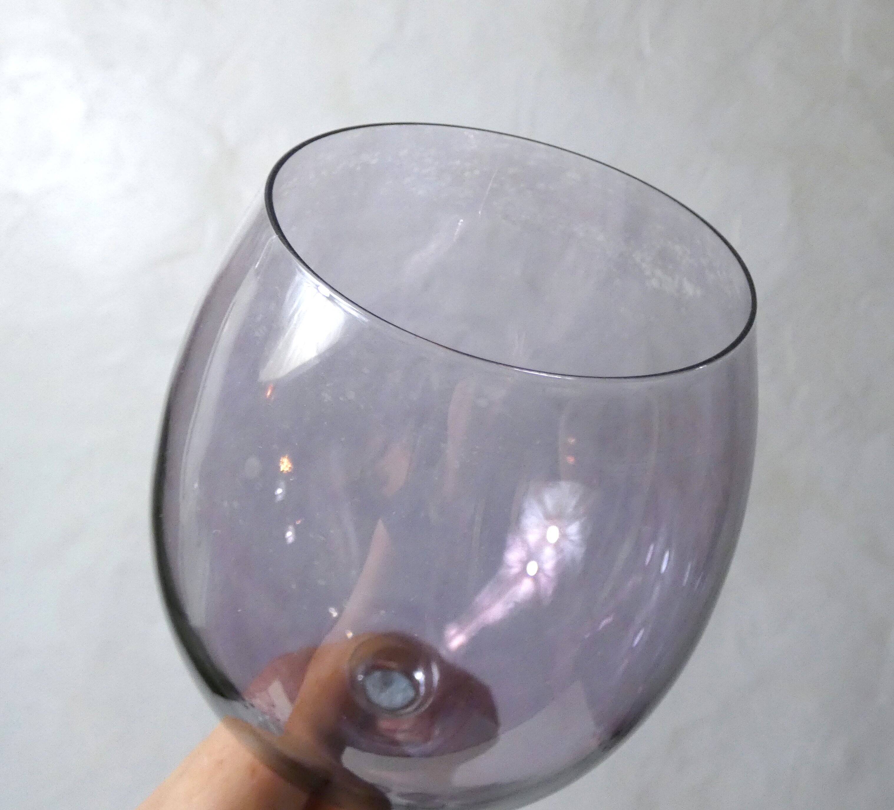 17 amethyst crystal glass goblets
