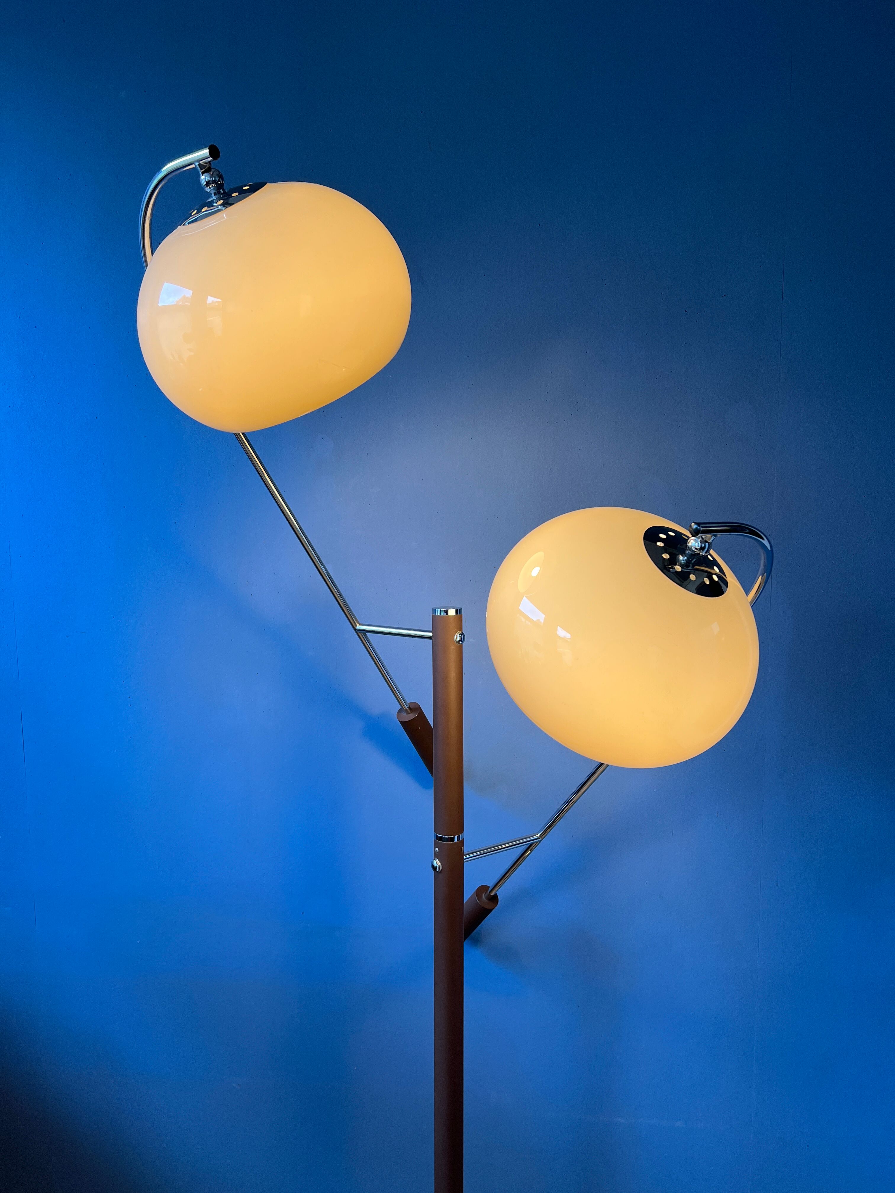Vintage dijkstra mushroom swing arm space age floor lamp