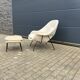 Knoll Womb chair + ottoman Eero Saarinen Beige Sand color, perfect condition!