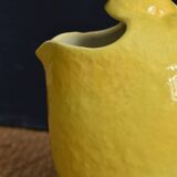 Vintage lemon pitcher barbotine
