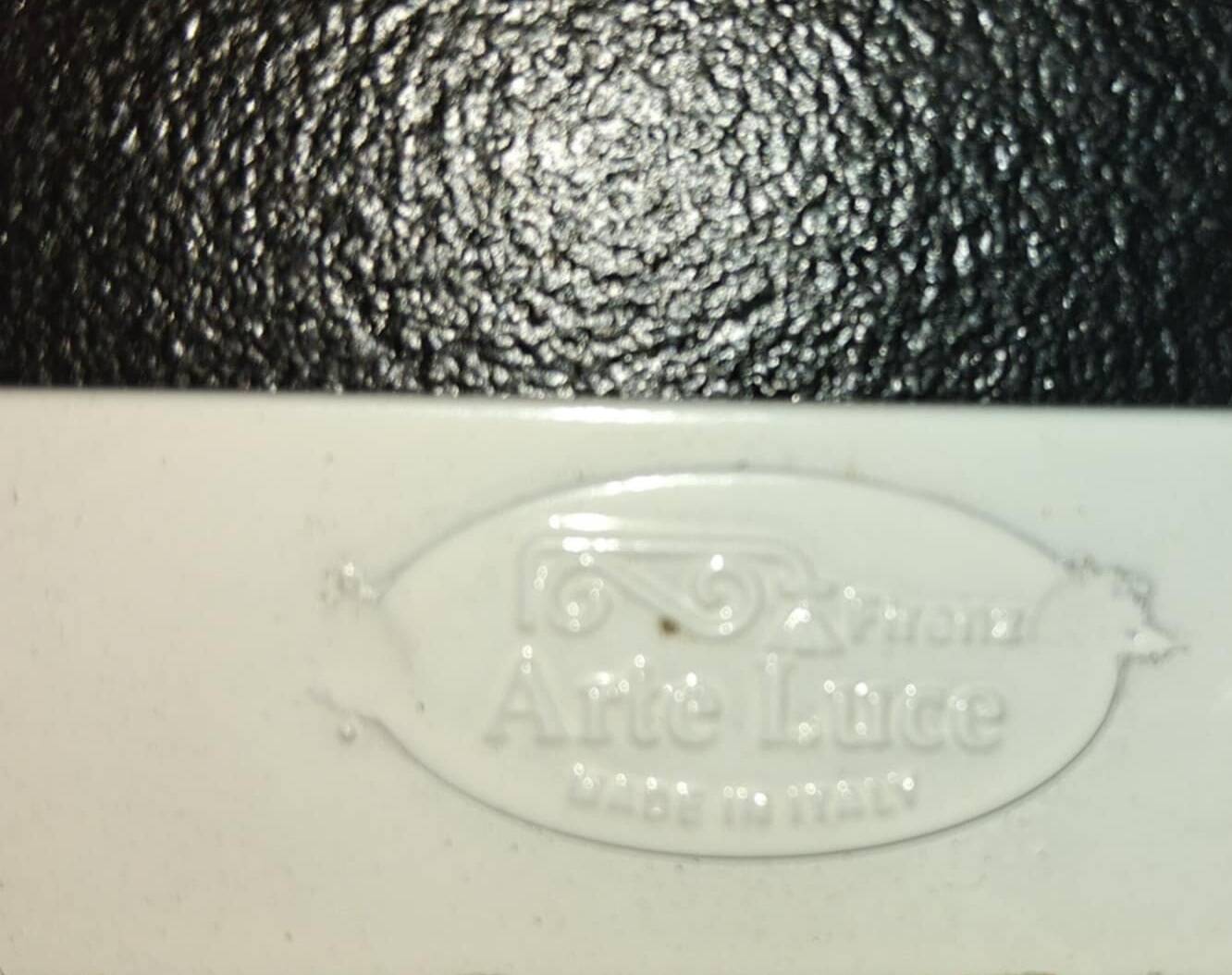 ARTELUCE applique murale carrée en verre de Murano et métal années 70/80