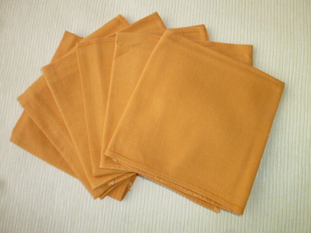 Set of 6 napkins in cotton paprika color