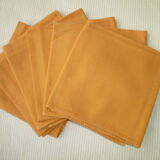 Set of 6 napkins in cotton paprika color
