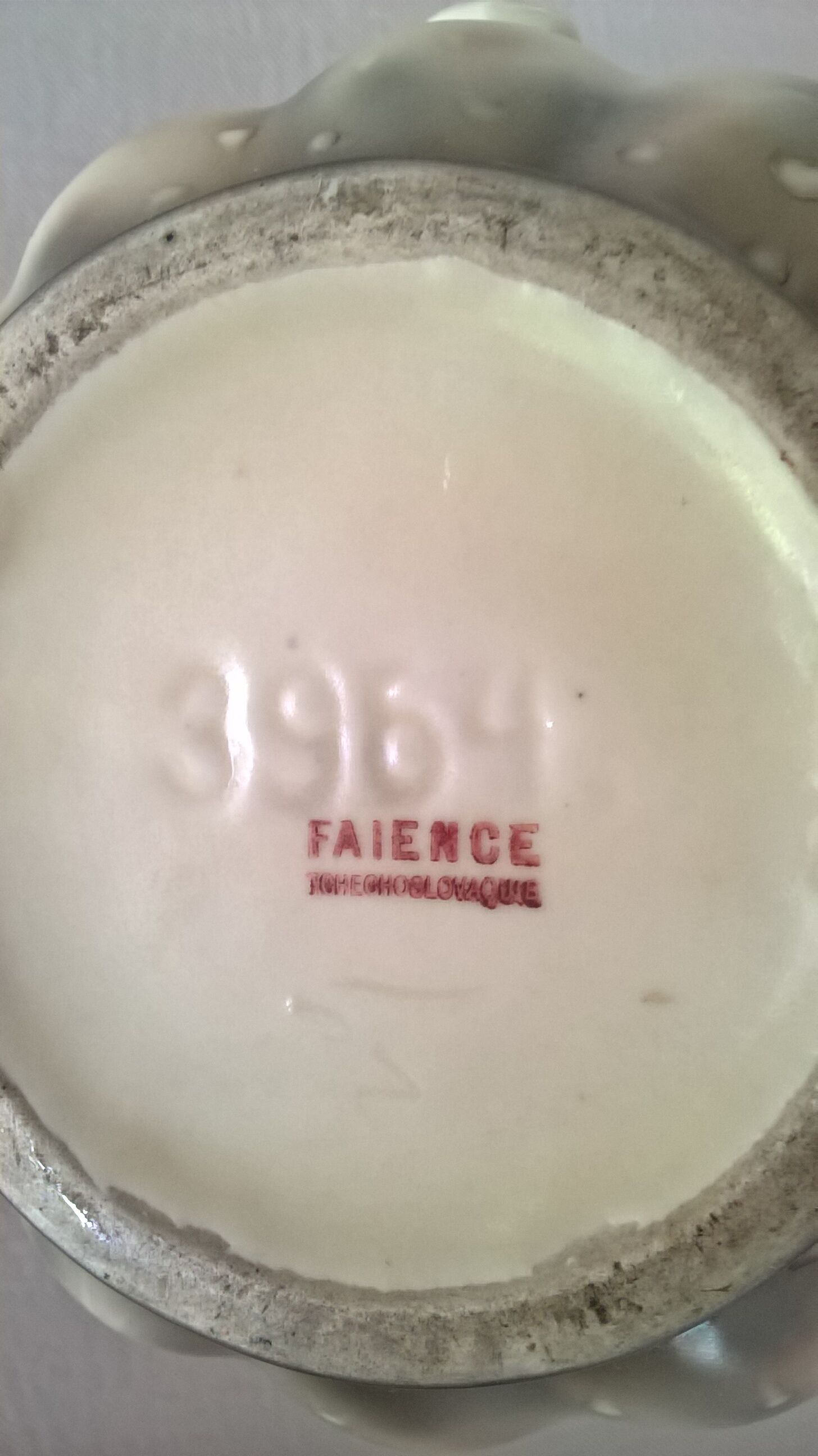 Czechoslovakian earthenware pitcher 3964