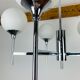 Lustre 5 globes chrome et opaline 1970