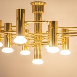 Mid-century chandelier designed by Sciolari, 1970s.