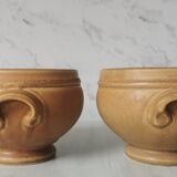 Vintage eared sandstone bowls