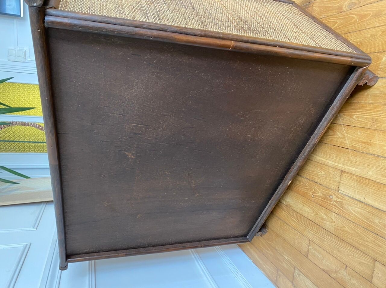 Rattan chest of drawers, Maugrion 1960