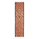 1970s Vintage Turkish Hand-Knotted Wool Cotton Orange Runner Rug 85x330
