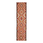Tapis coureur vintage turc en laine et coton noué à la main des années 1970, 85x330.