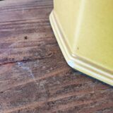 Pair of yellow ceramic lamps, 1980