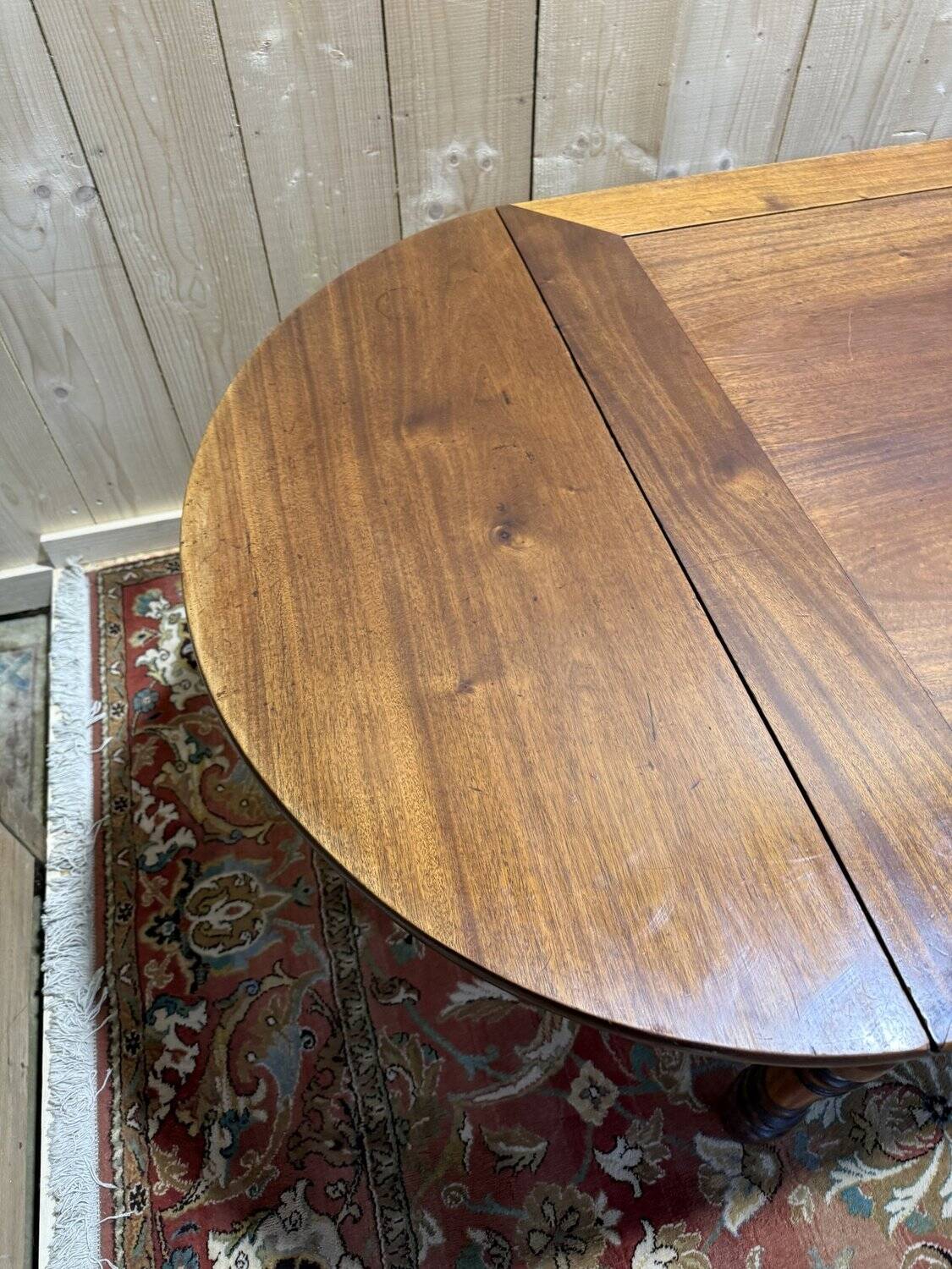 Louis Philippe mahogany farm table with flaps