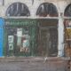 Old oil painting on wood, rue Parisienne