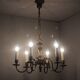 Vintage six-arm chandelier, 1970's.