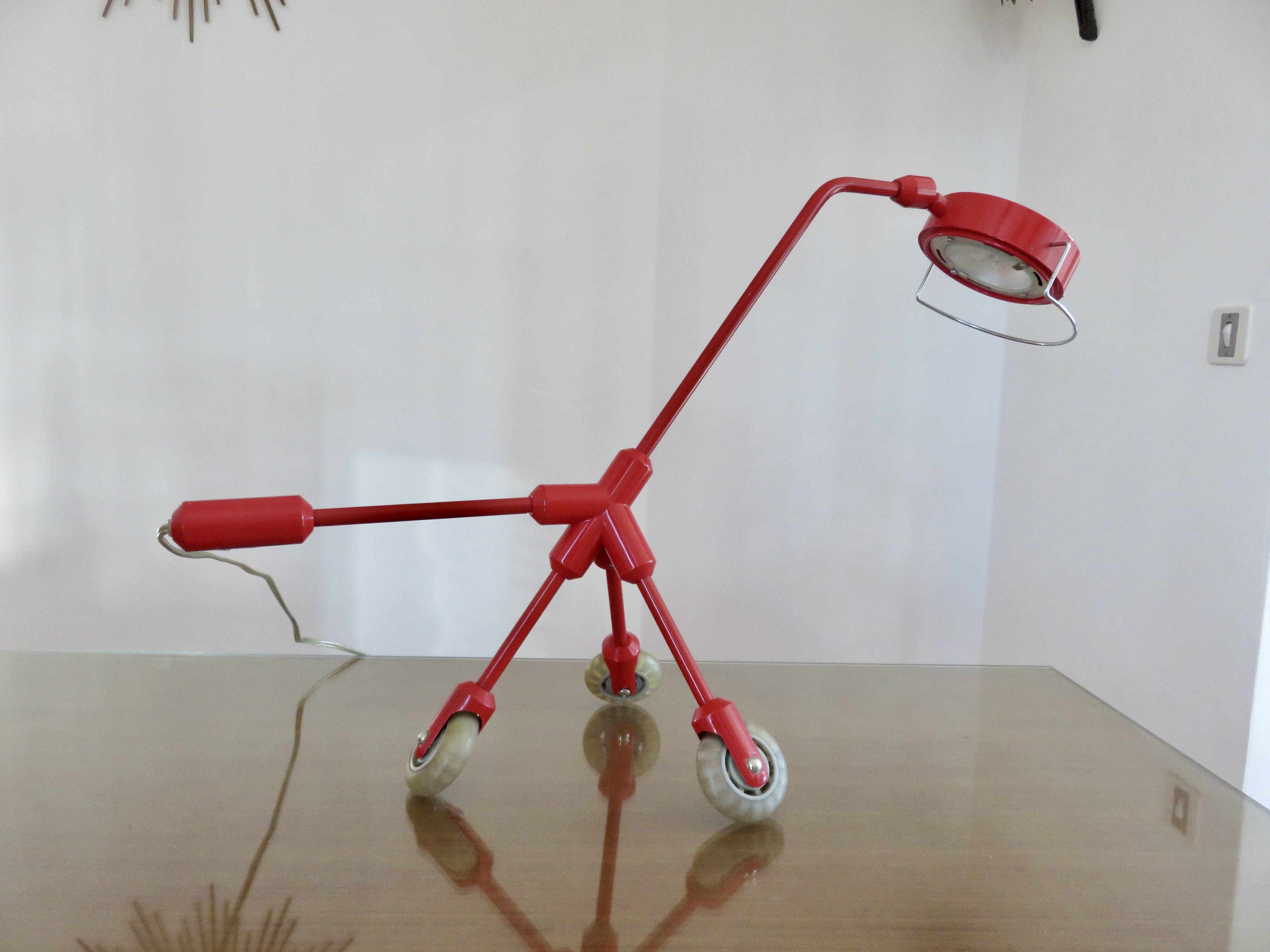 Kila lamp by Harry Allen for IKEA tripod on wheels year 2001