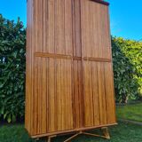 Rattan marquetry cabinet