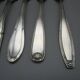 6 mismatched old silver metal forks for a chic table