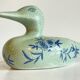 Vintage Blue Ceramic Duck