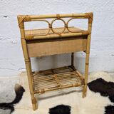 Rattan bedside table