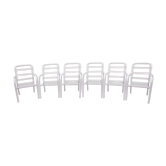 6 iron and plastic garden chairs