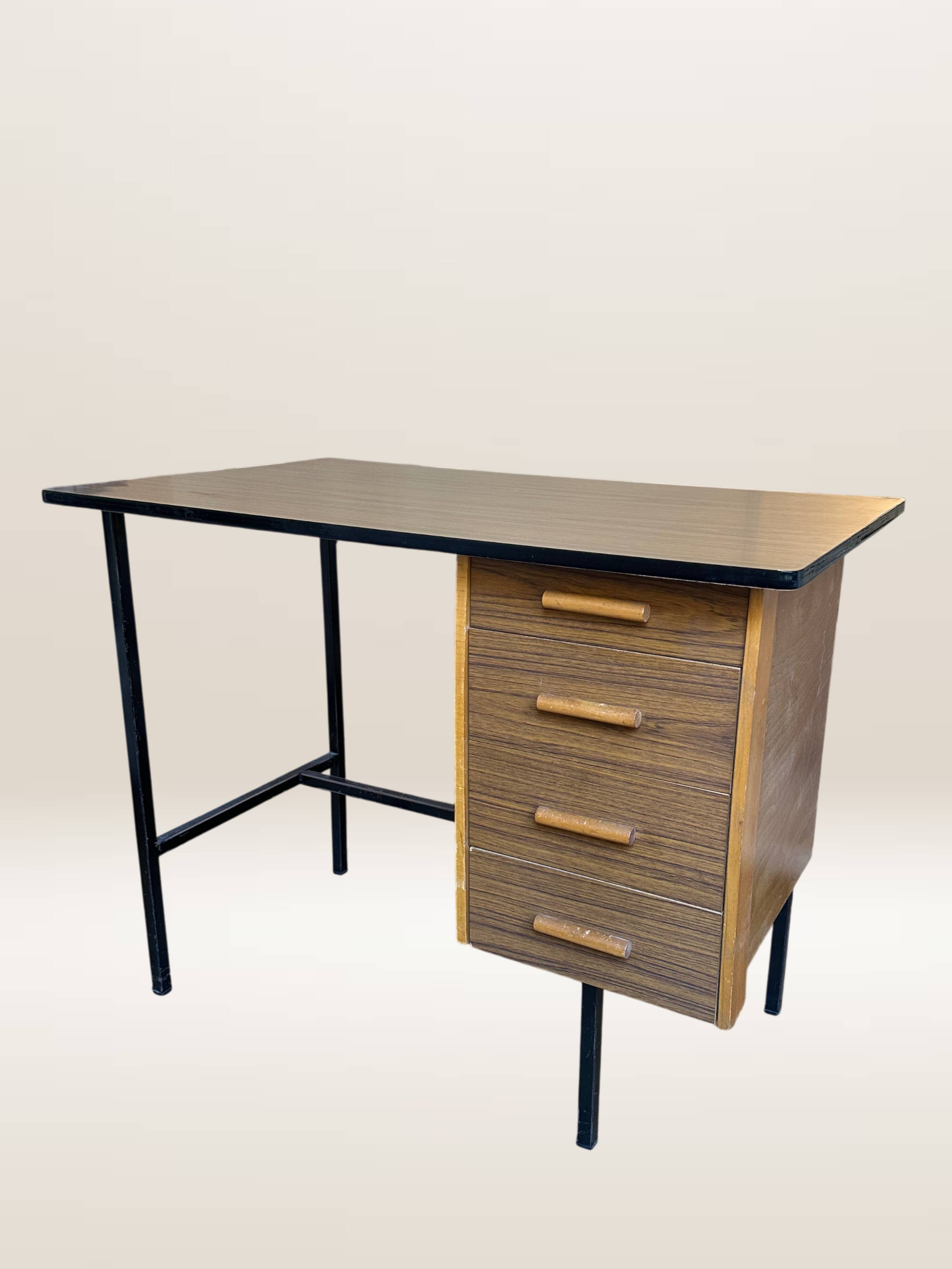 Metal and formica desk