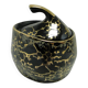 Iza sugar bowl, black porcelain, Chodzież, Poland, 1970s.