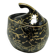Iza sugar bowl, black porcelain, Chodzież, Poland, 1970s.