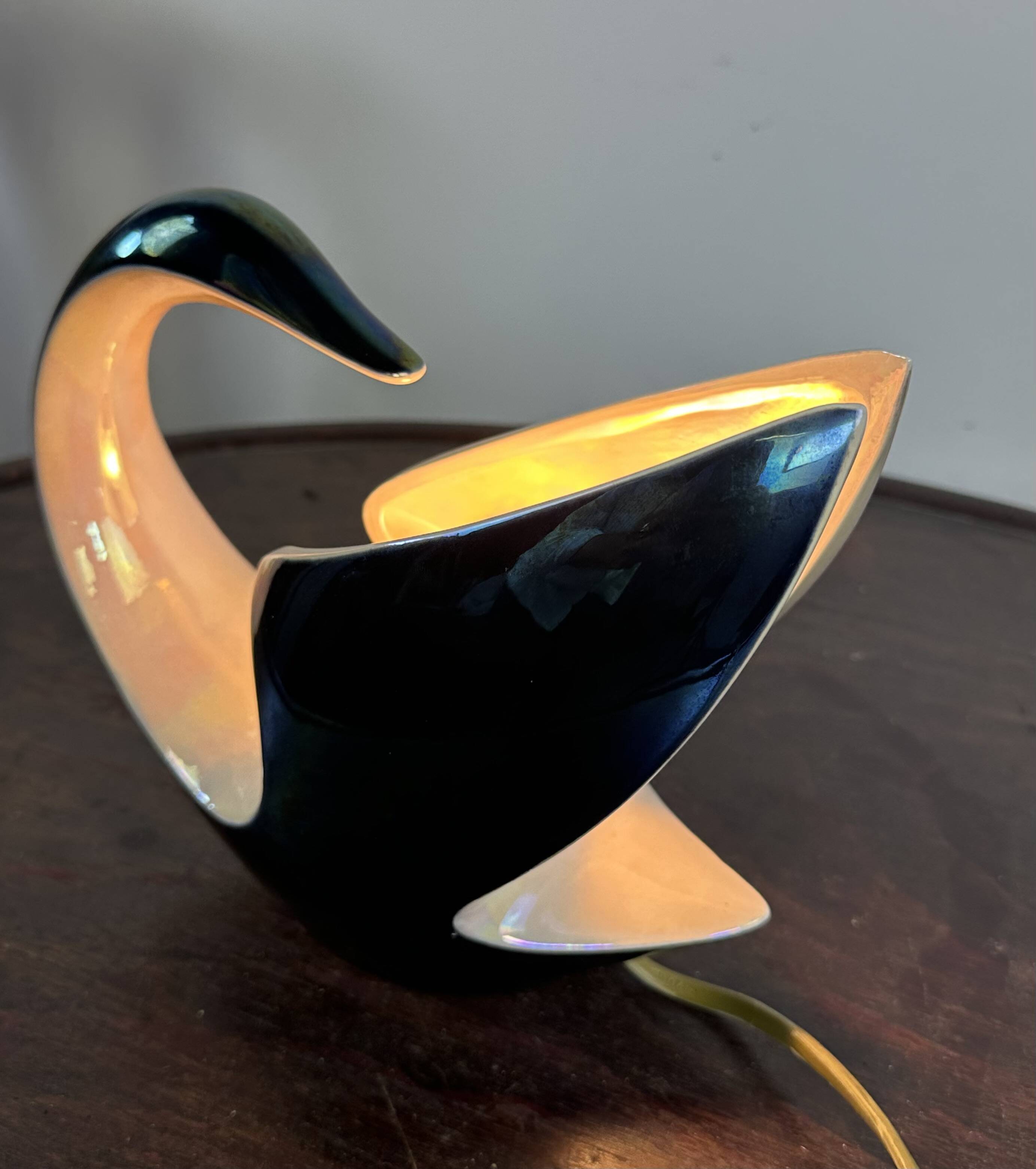 Ambient lamp / night light in the shape of a swan by verceram 1950