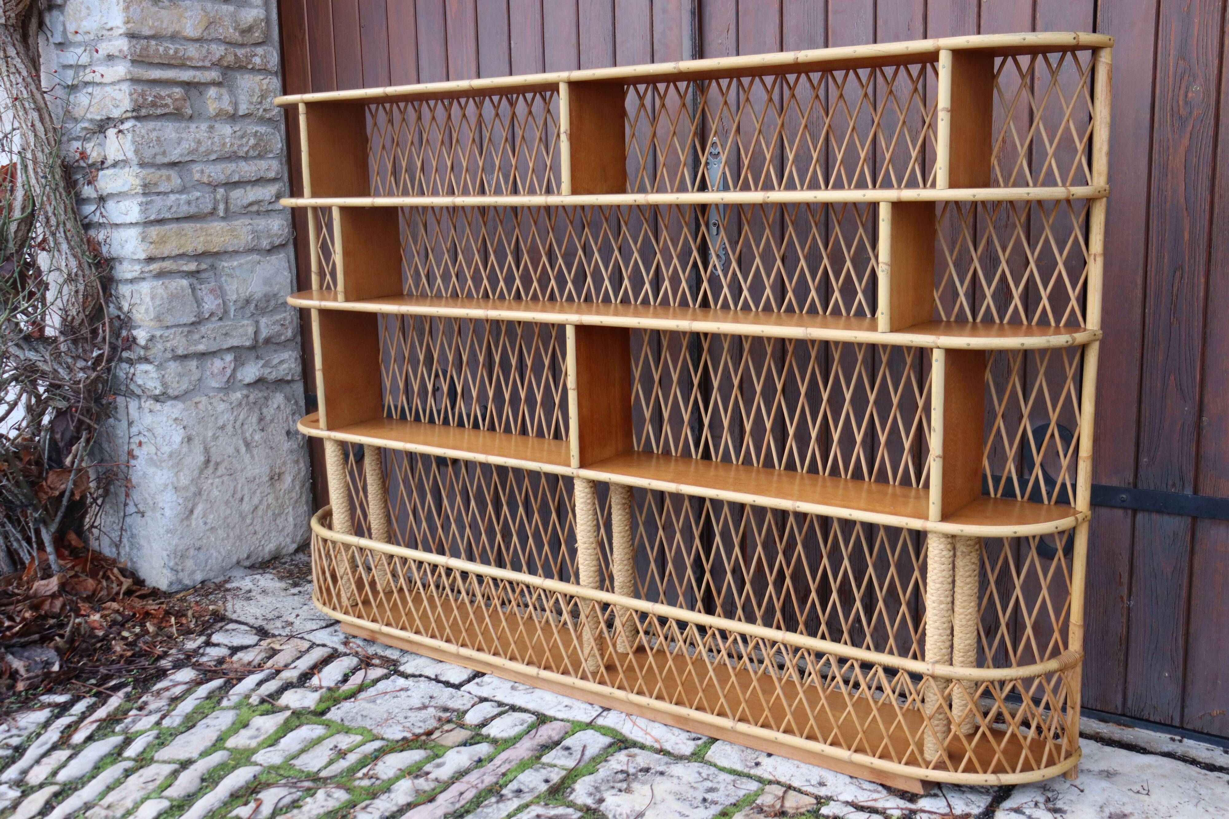Large rattan bookcase