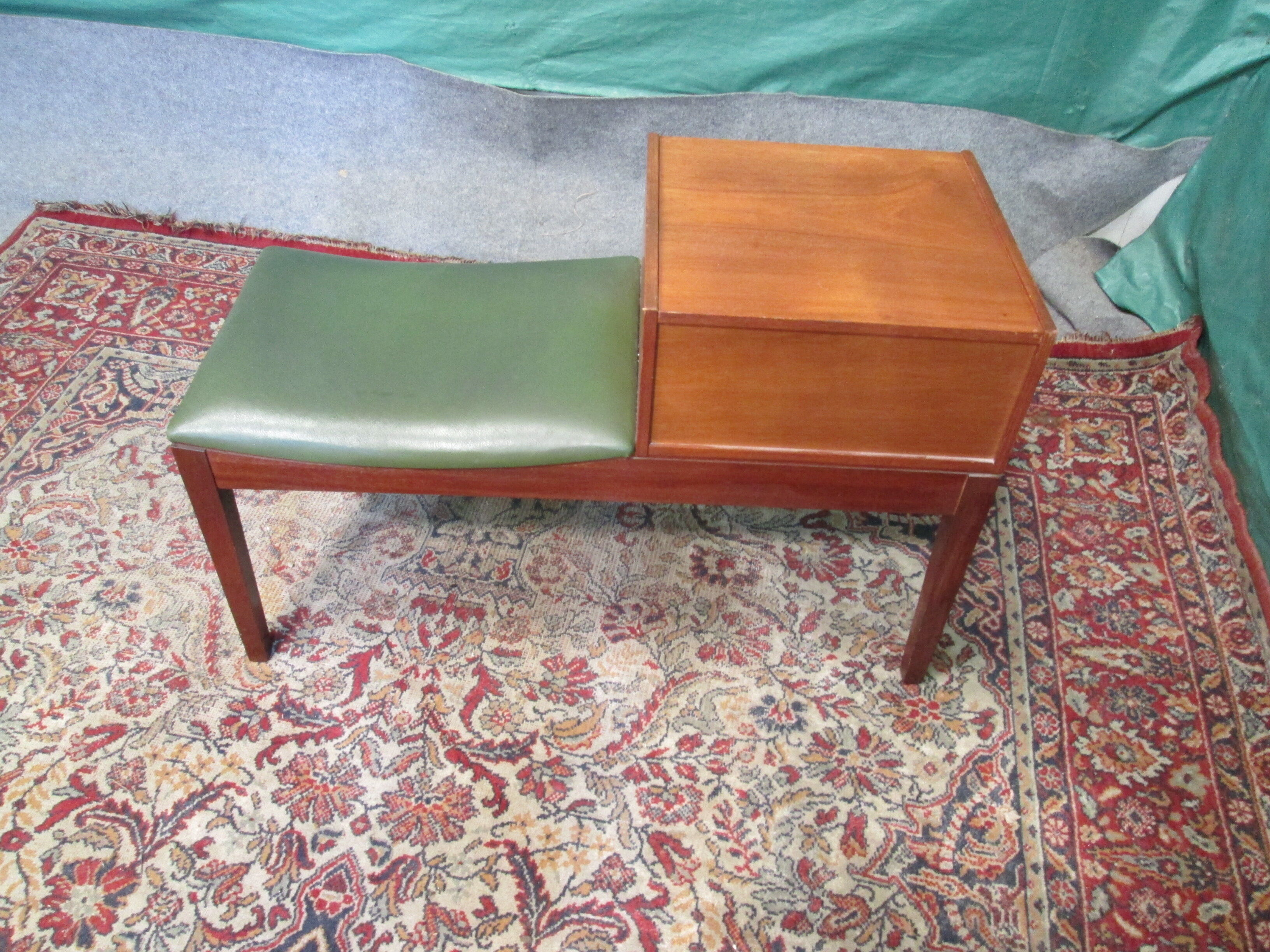 vintage teak phone table "Mr Chippy"
