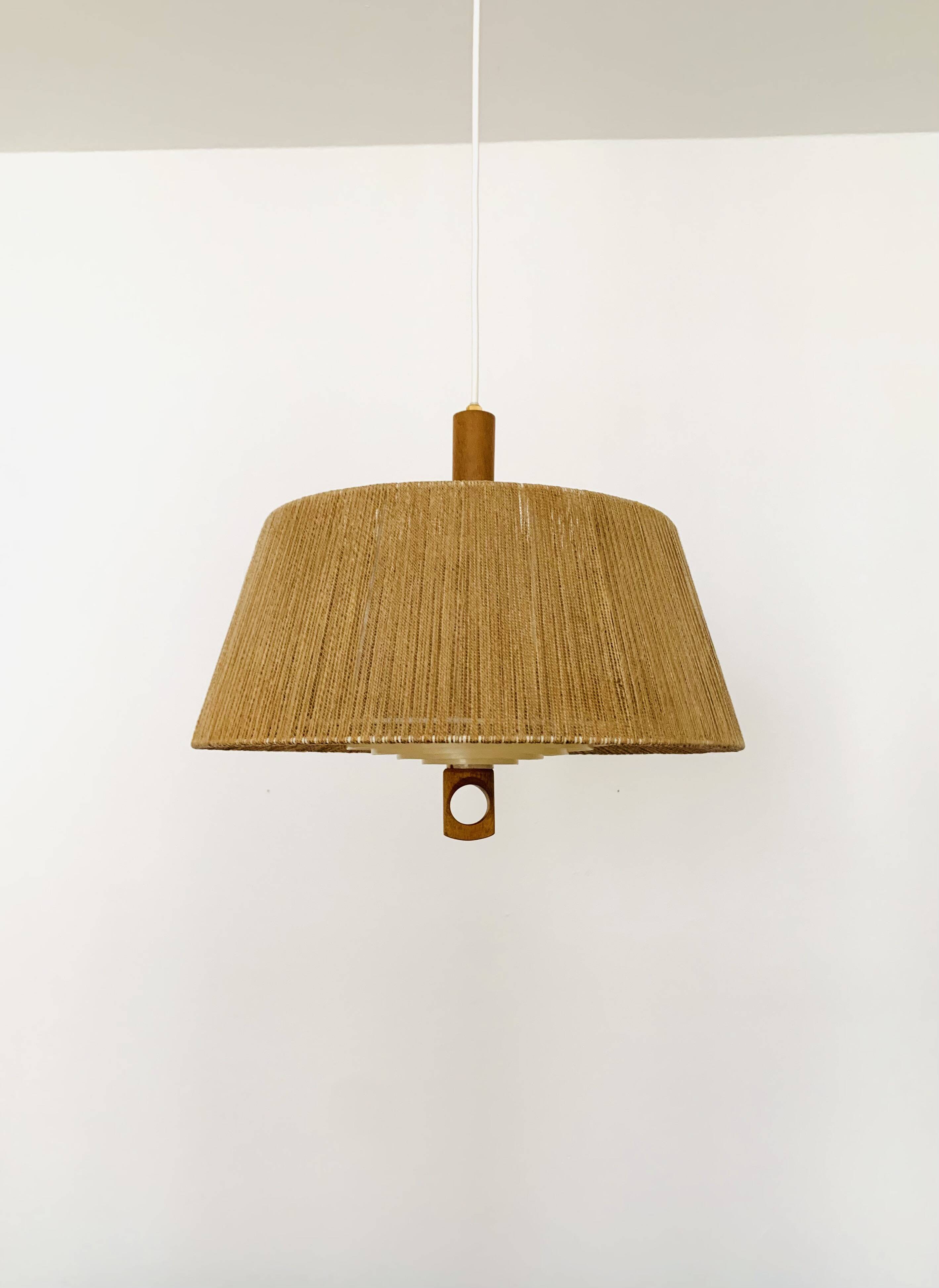 Sisal and Walnut Pendant Lamp by Temde