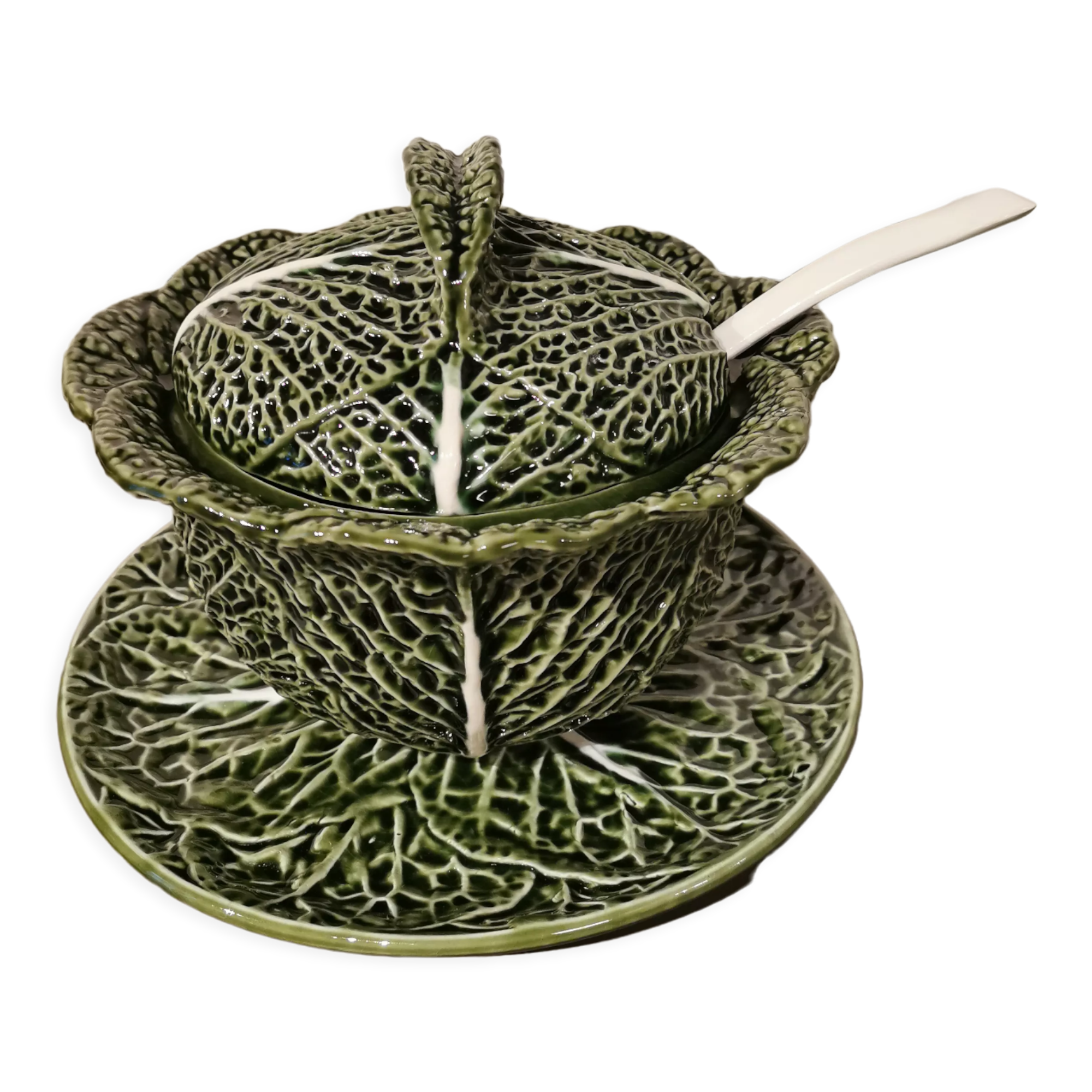 Vintage soup tureen in slip called "la choupiere"