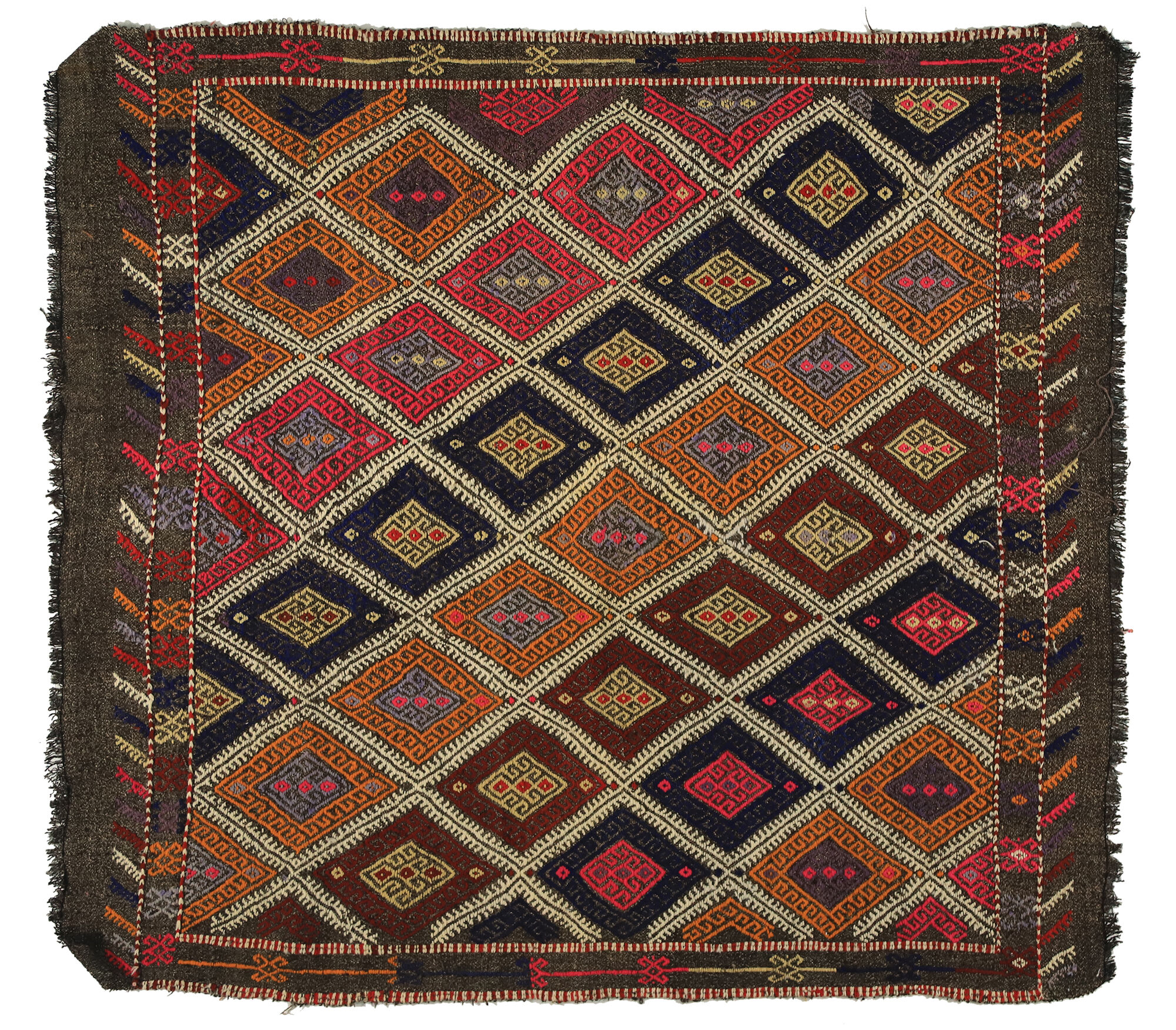 Anatolian handmade kilim rug 175 cm x 163 cm