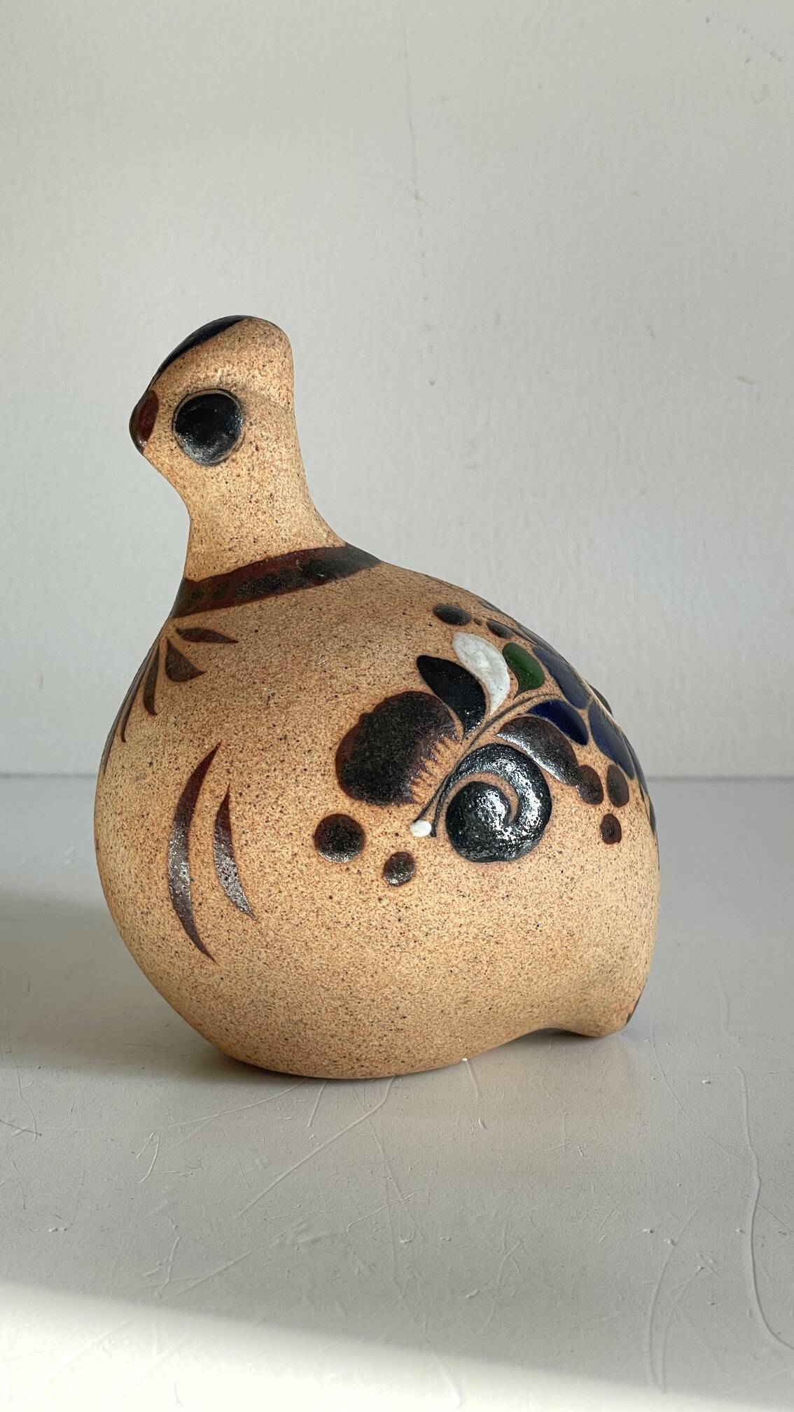 Bird handmade stoneware mexico vintage