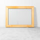Gold leaf wooden rectangular mirror 1950