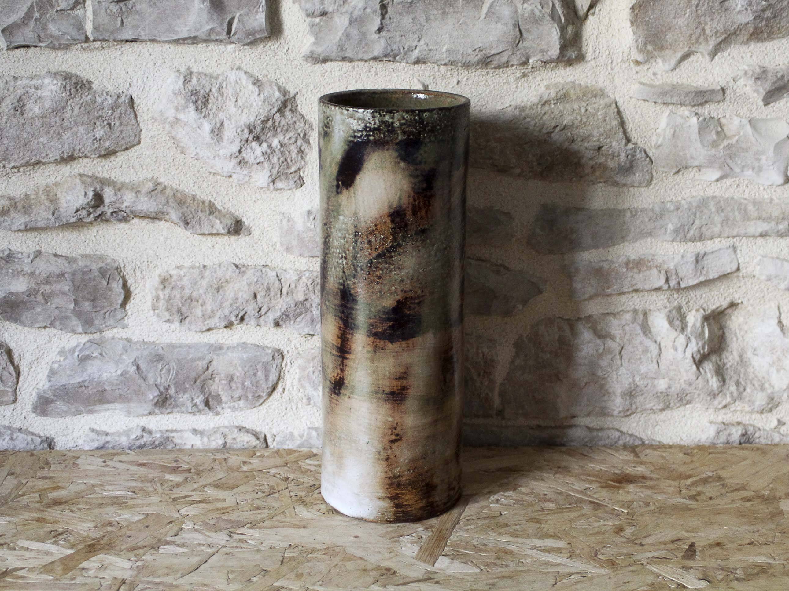 Olivier Pettit ceramic scroll vase